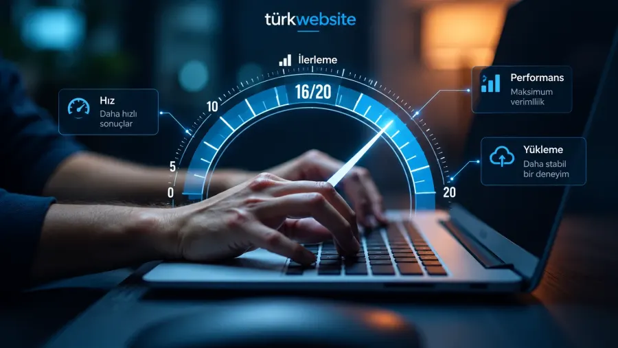 TürkWebsite web sitesi hız optimizasyonu, sayfa yükleme süresi ve performans analizi gösterge paneli