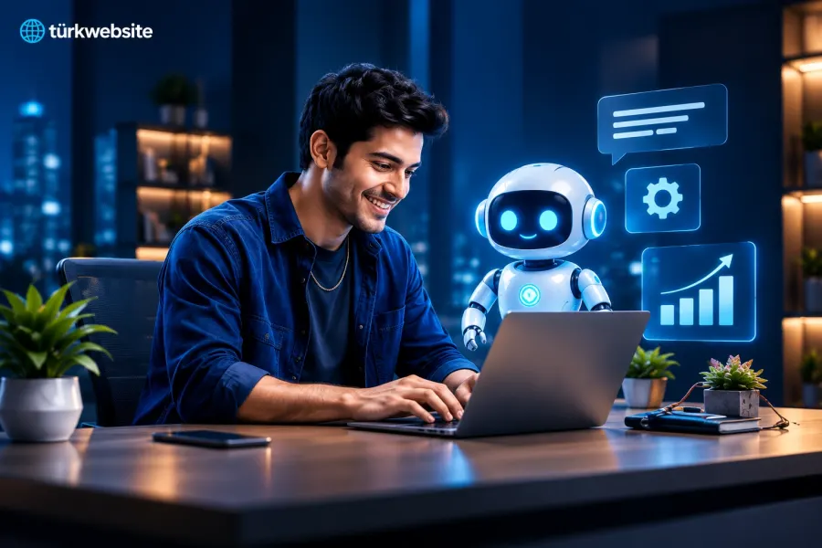 TürkWebsite yapay zeka chatbot geliştirme, otomatik müşteri desteği, akıllı mesajlaşma ve müşteri ilişkileri yönetimi