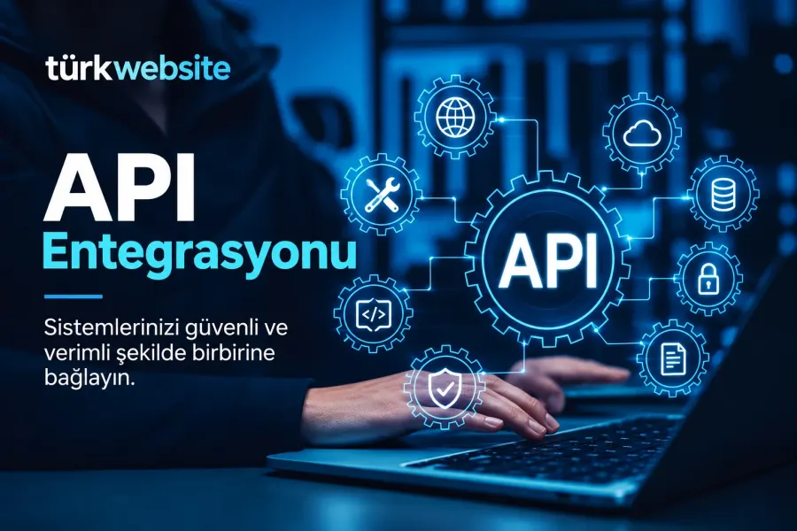 TürkWebsite API entegrasyonları, bulut sistemleri, veri tabanları ve dijital uygulamalar arasında bağlantı kuran teknoloji ağı