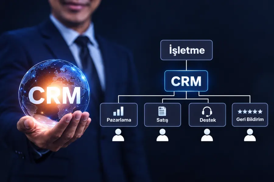 TürkWebsite e-ticaret CRM yazılımı, müşteri verileri, sipariş yönetimi, satış analizi ve online mağaza müşteri ilişkileri paneli