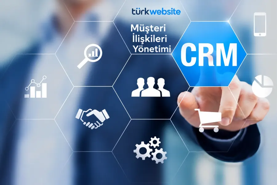 TürkWebsite CRM müşteri iletişim yönetimi, WhatsApp ve e-posta entegrasyonu, müşteri mesajları ve otomatik takip sistemi