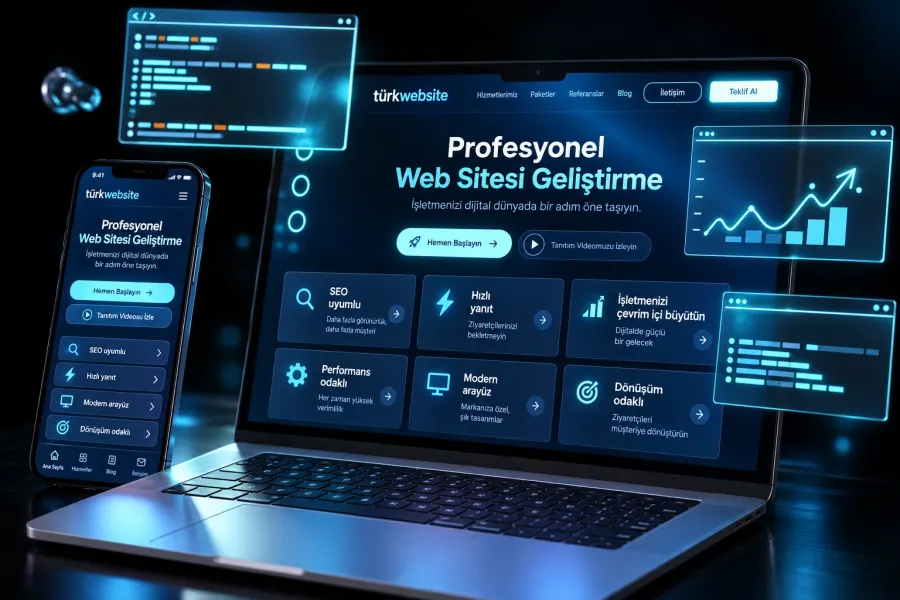 TürkWebsite dijital analiz ve performans yönetimi, web sitesi ziyaretçi istatistikleri, dönüşüm oranları, pazarlama performansı ve raporlama paneli