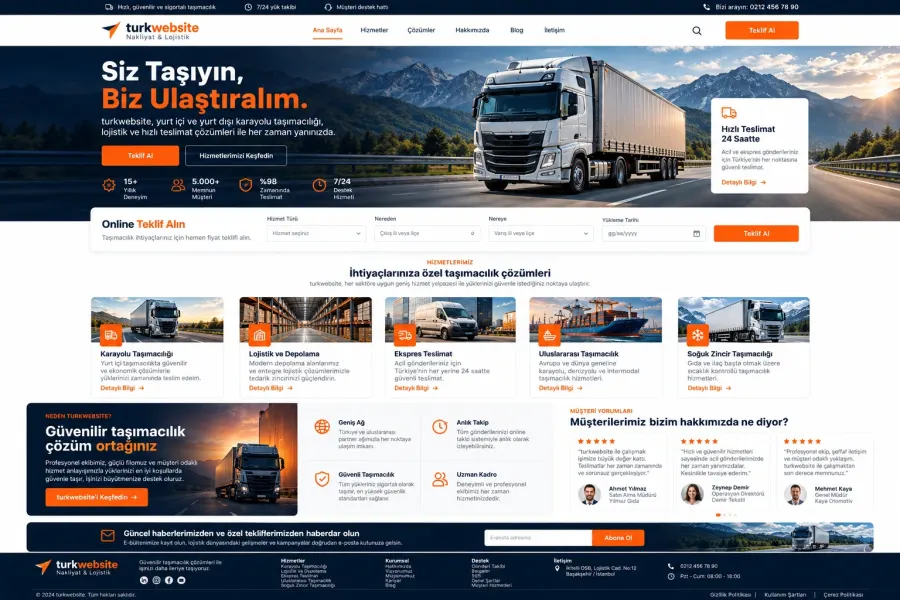 Website design for Moving Company