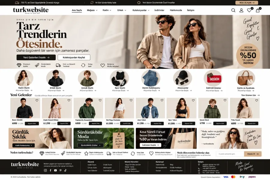 Boutique and Clothing Store website