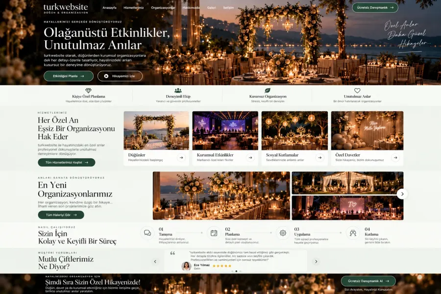 Wedding and Events website